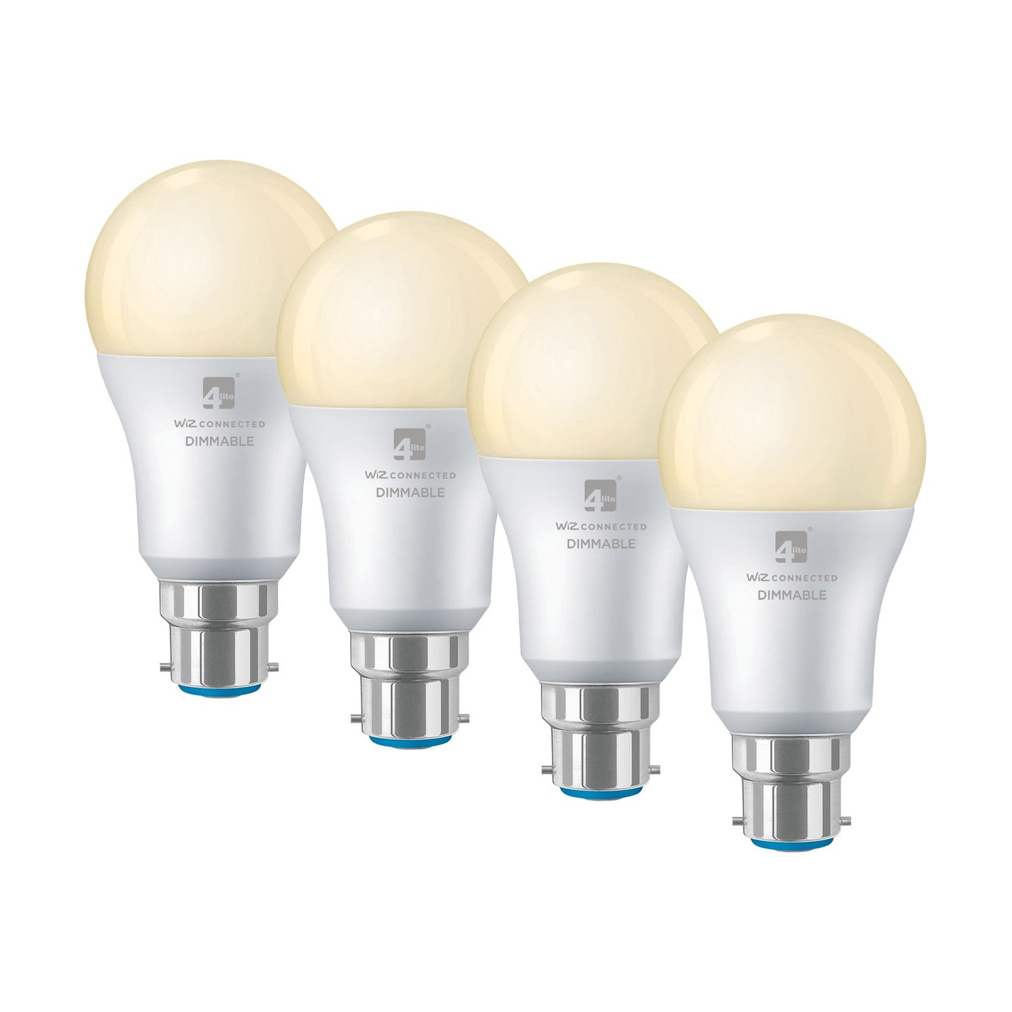 4lite WiZ Connected A60 Warm White WiFi LED Smart Bulb - B22 Bayonet Cap