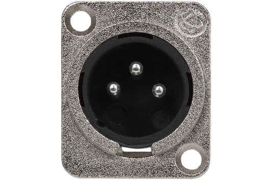 Maplin 3 Pole Nickel XLR Chassis Plug