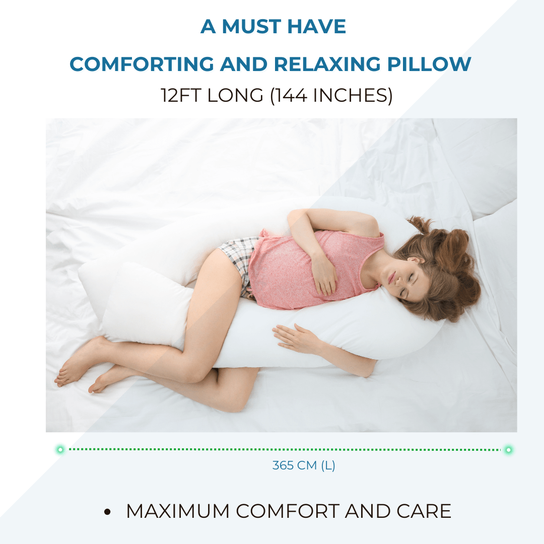 9 Ft Maternity Pillow And Case - White