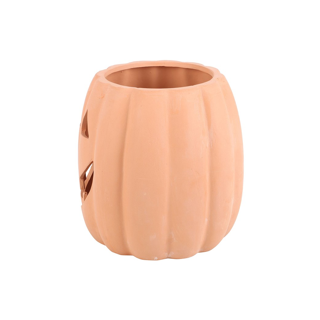 25cm Terracotta Cut Out Pumpkin Decoration