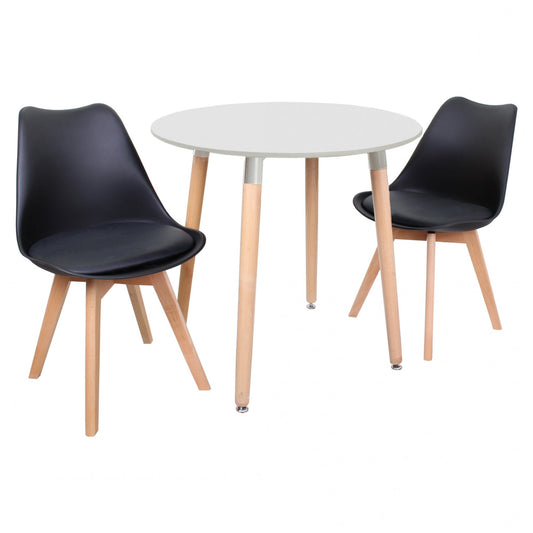 Jamie Lorenzo Halo Round Dining (2 Seat Set)