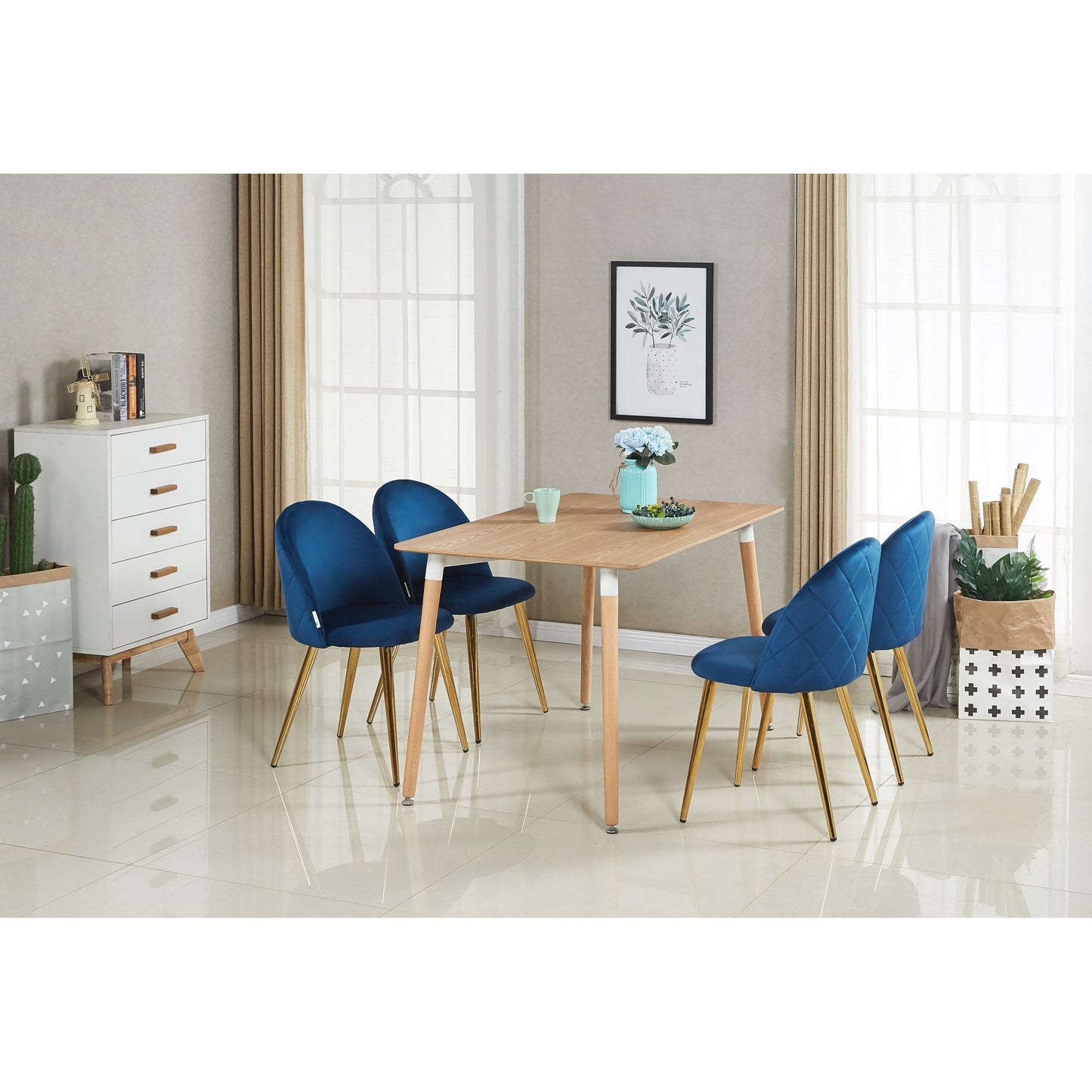 Lucia Velvet Dining Chair (Set of 2)