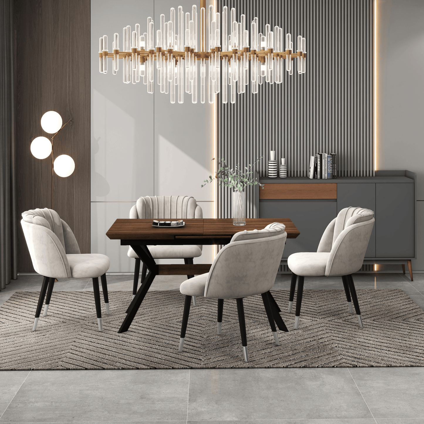 Milano velvet dining chair
