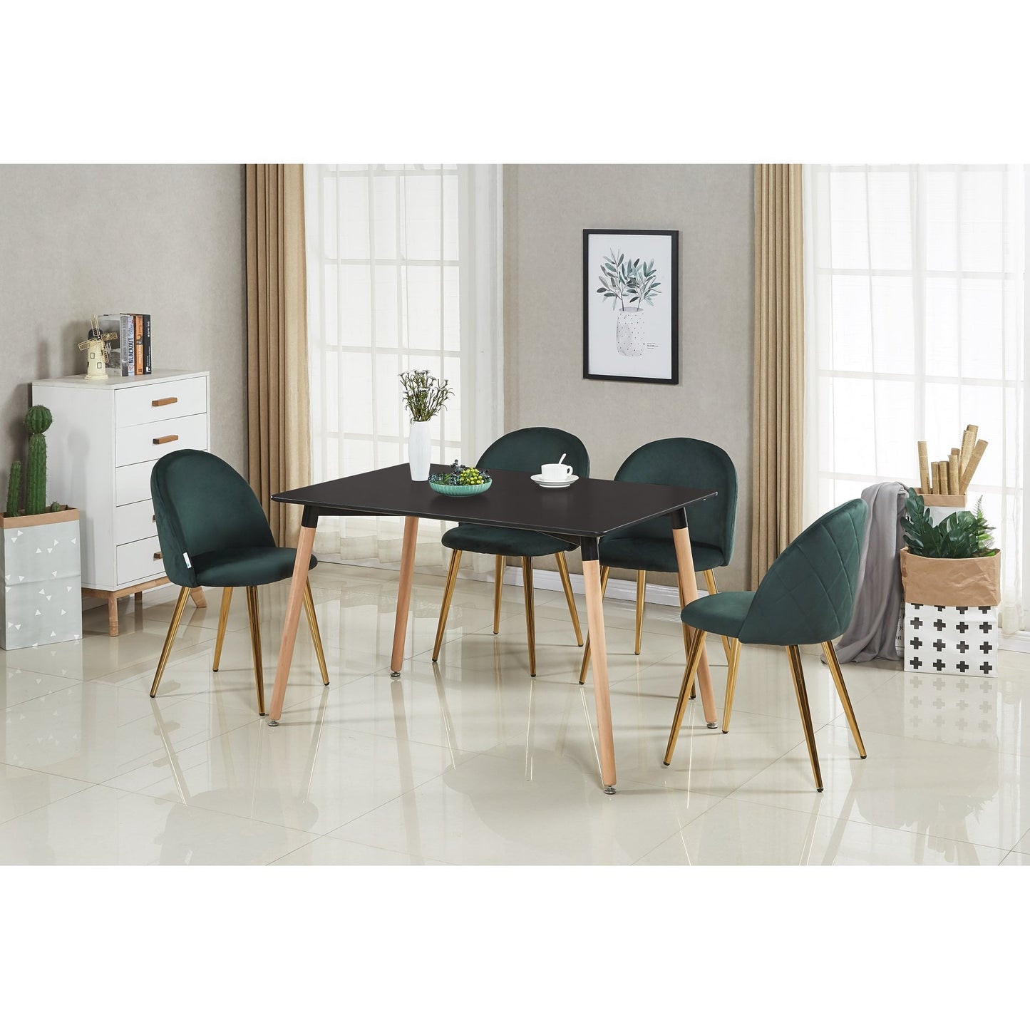 Lucia Velvet Dining Chair (Set of 2)