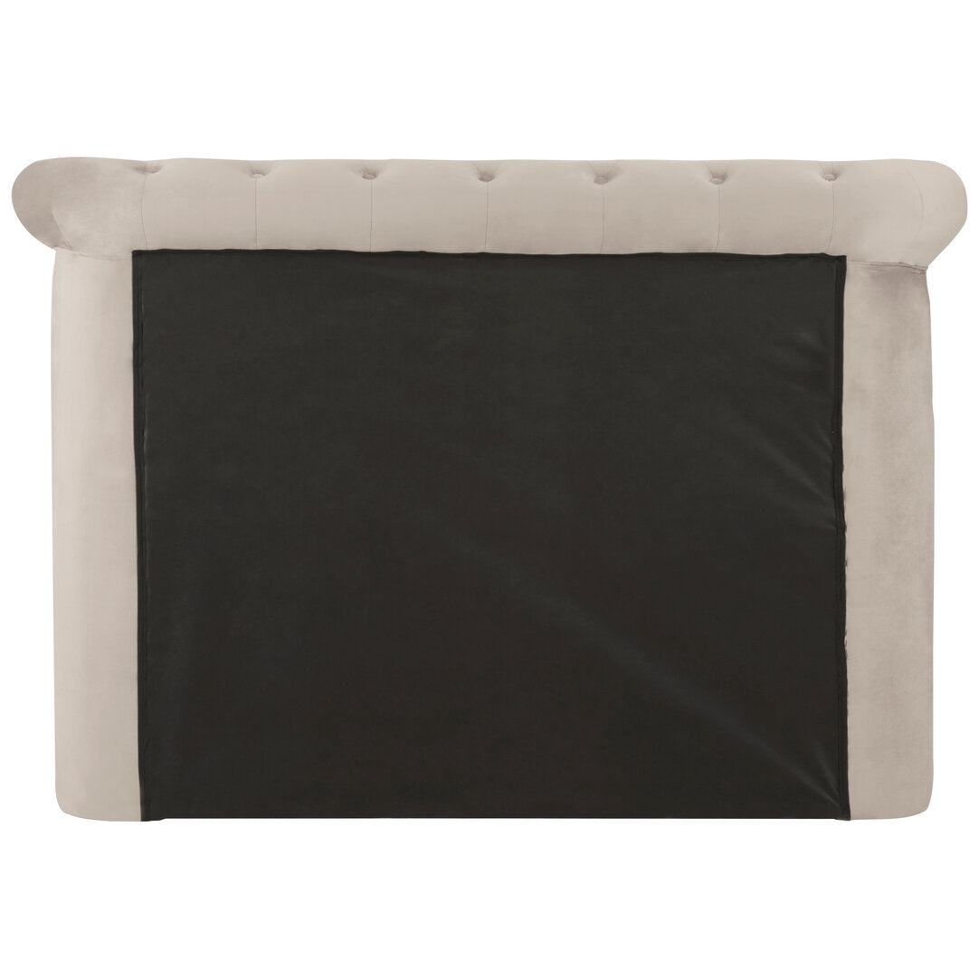 Madison Mink Velvet Ottoman Double Bed