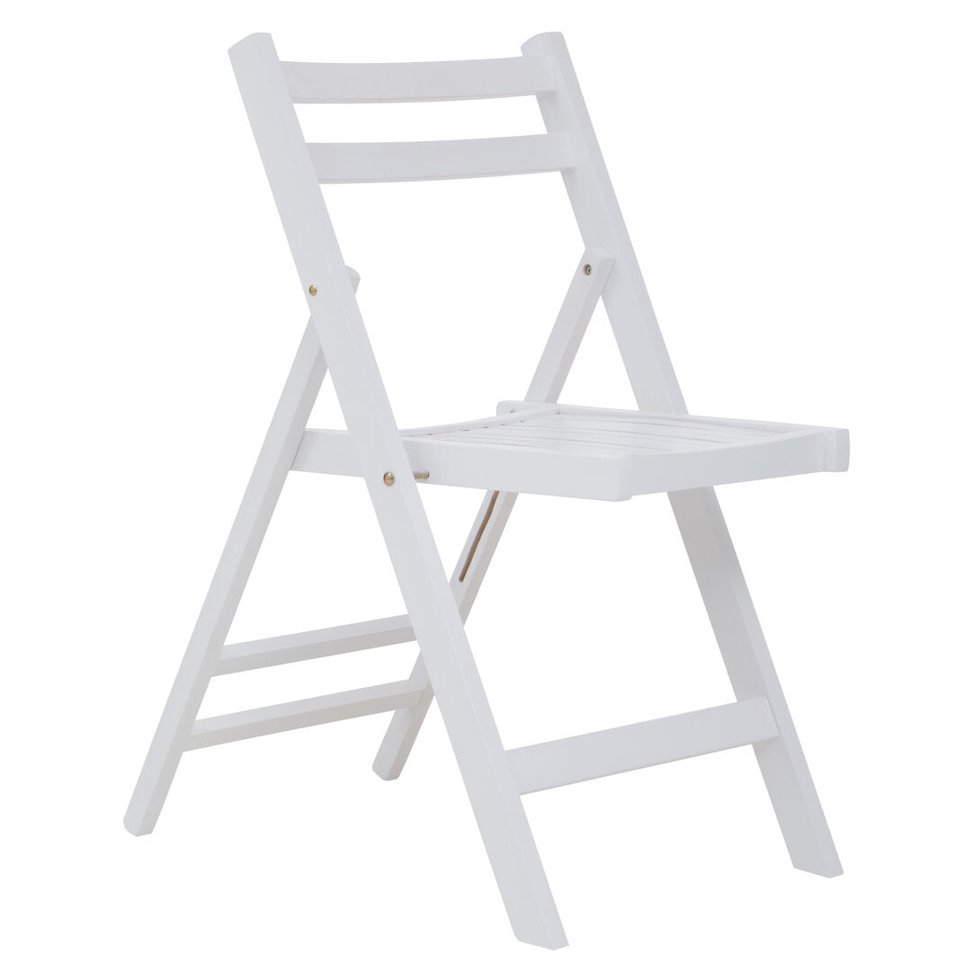 Bellamy White Wood Folding Chair
