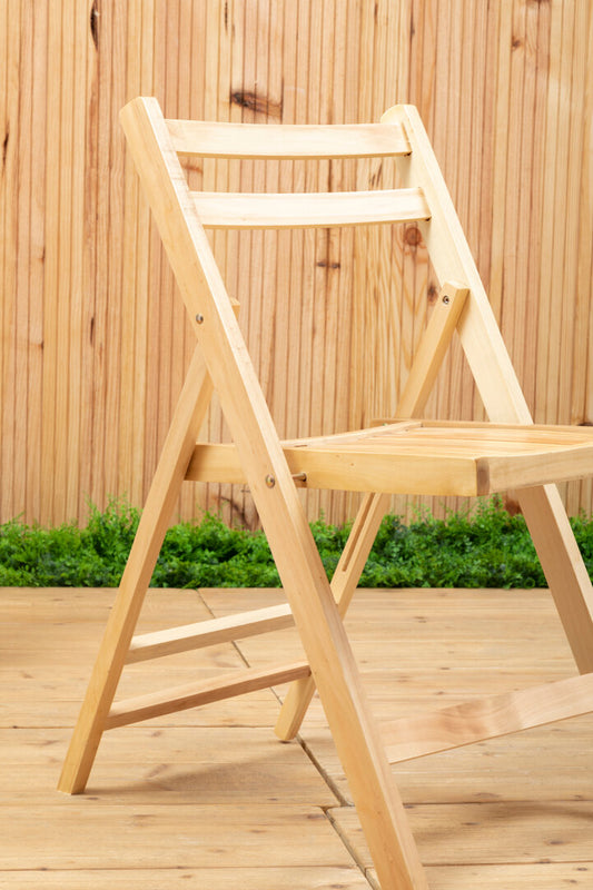 Bellamy Natural Finish Folding Chair