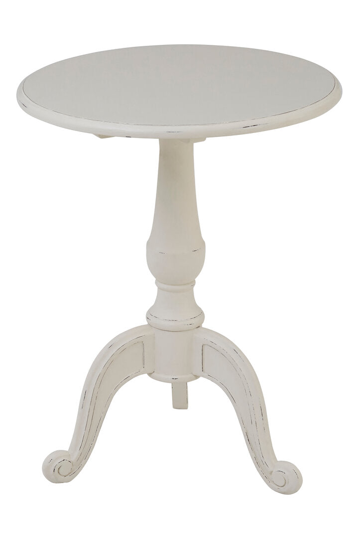Loire Round White Pedestal Table