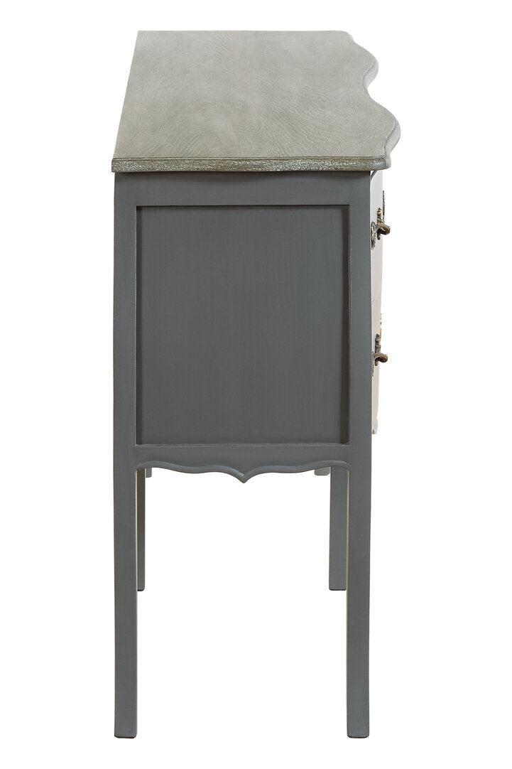 Larissa Grey 4 Drawer Sideboard