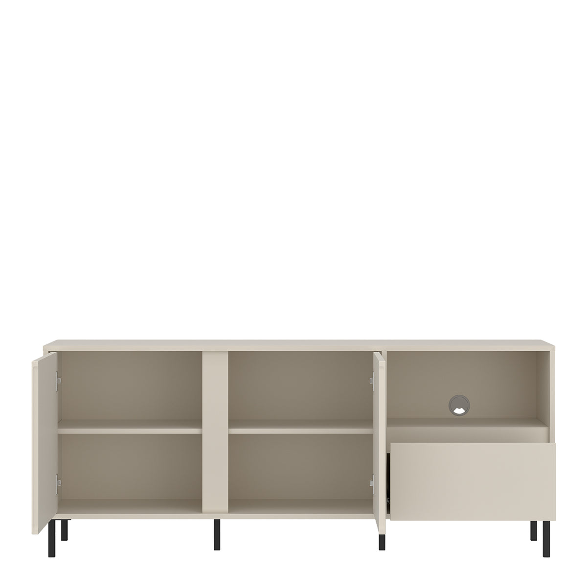 Avery Wide TV Cabinet 2 Door 1 Drawer in Cashmere