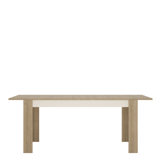 Lucille Large Extending Dining Table 160-200cm in Riviera Oak/White High Gloss