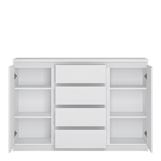 Faraday 2 Door 4 Drawer Sideboard in White
