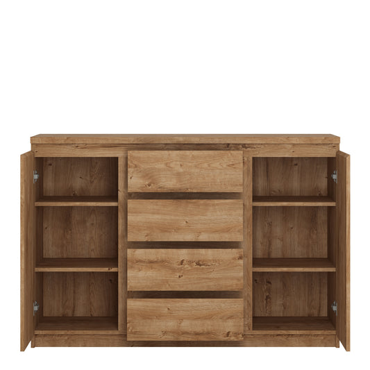 Faraday 2 Door 4 Drawer Sideboard in Oak