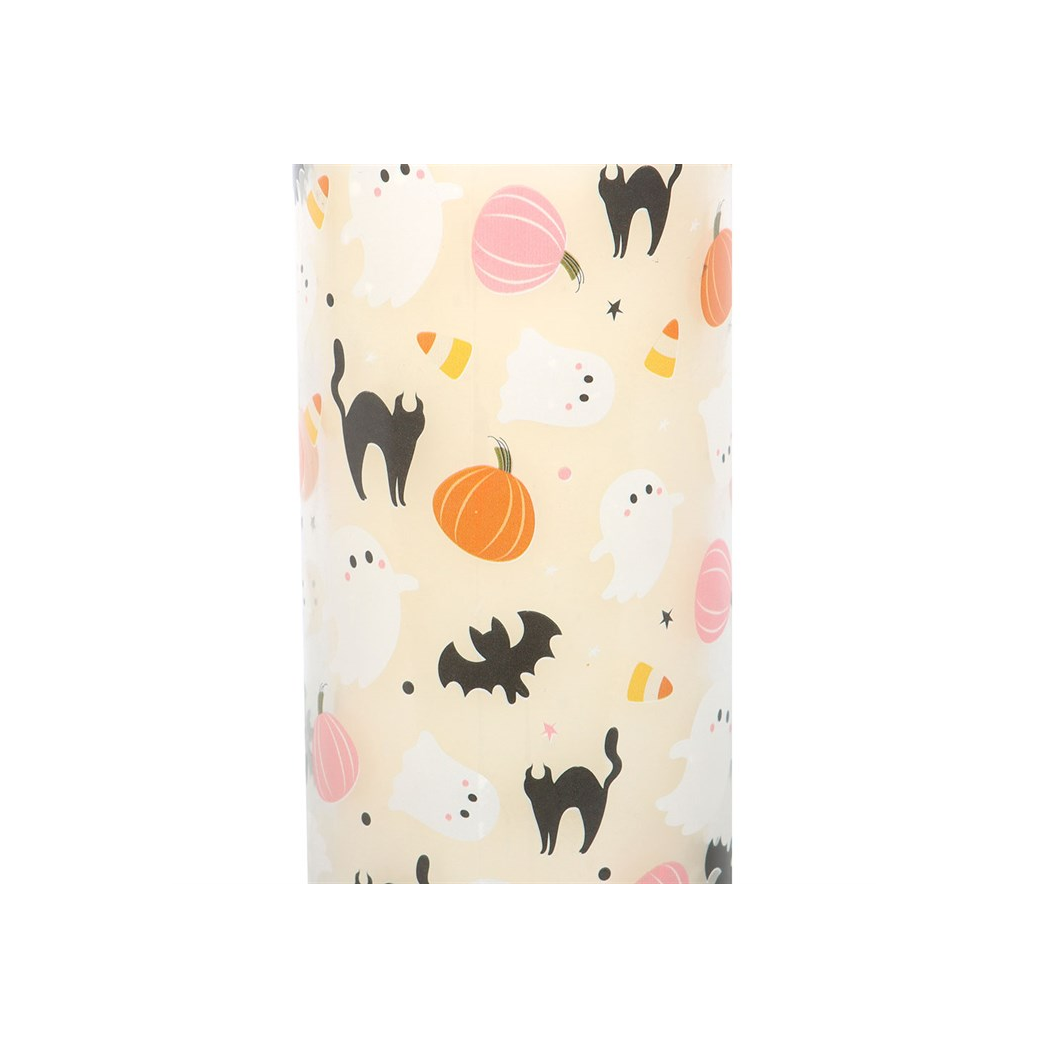 Sweet and Spooky Print Candy Corn Tube Candle