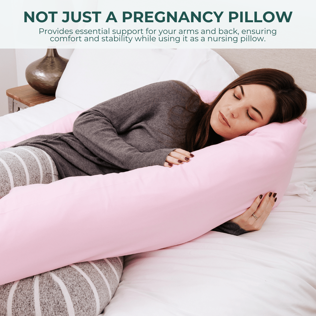 9 ft Maternity Pregnancy Pillow With Case - White