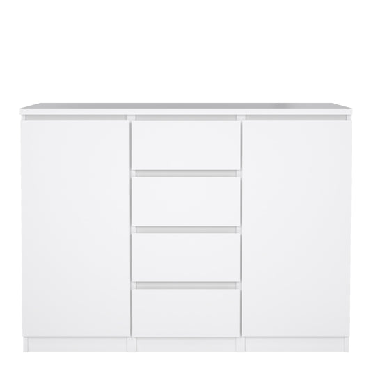 Naia Sideboard - 4 Drawers 2 Doors in White High Gloss