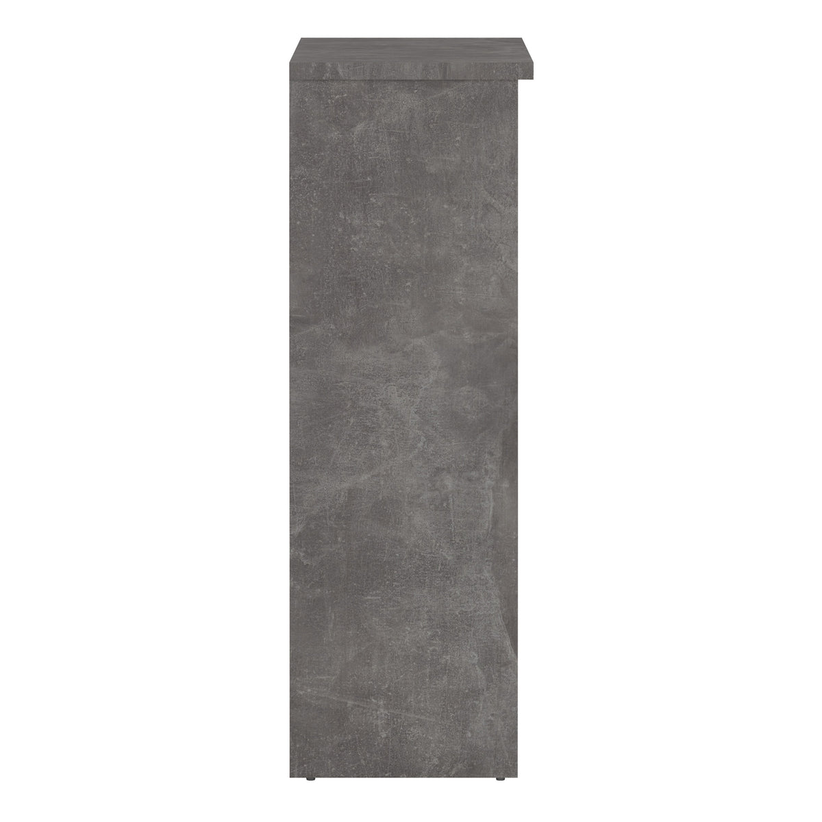 Naia Shoe Cabinet with 2 Flip Down Doors 1 Door and 1 Drawer in Concrete and White High Gloss
