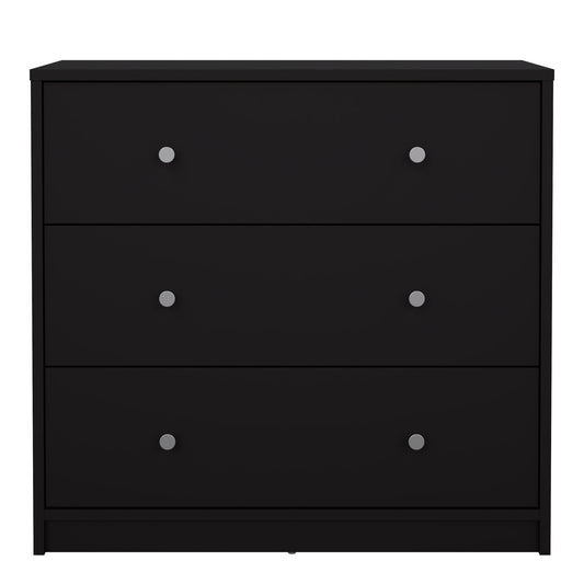 Martha Chest of 3 Drawers in Black