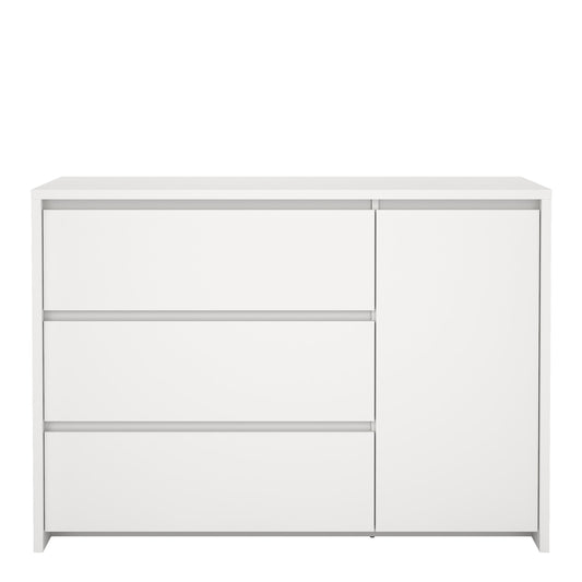 Nessa Sideboard with 1 door and 3 drawers White