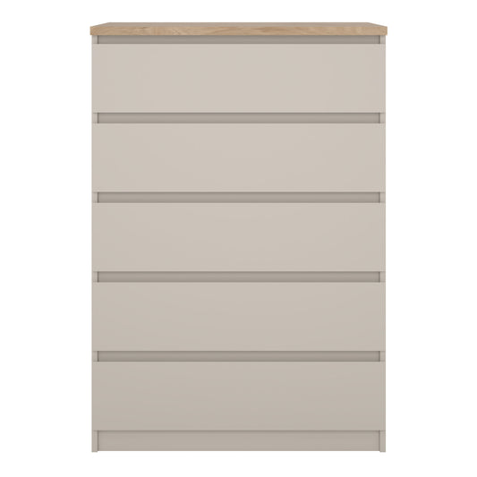 Naia Chest of 5 drawers in Cashmere Jackson Hickory