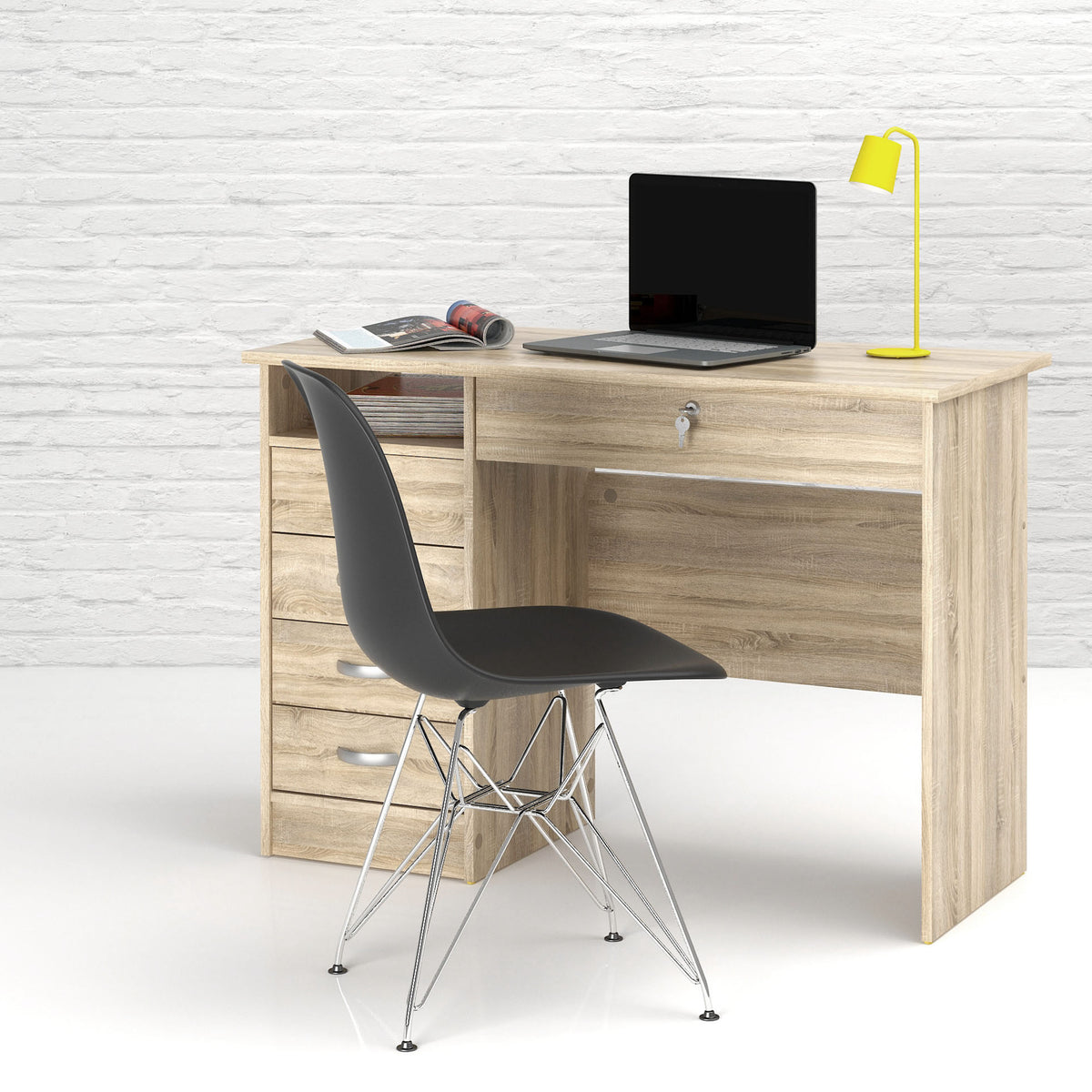 Fenton Desk 5 Drawers in Oak