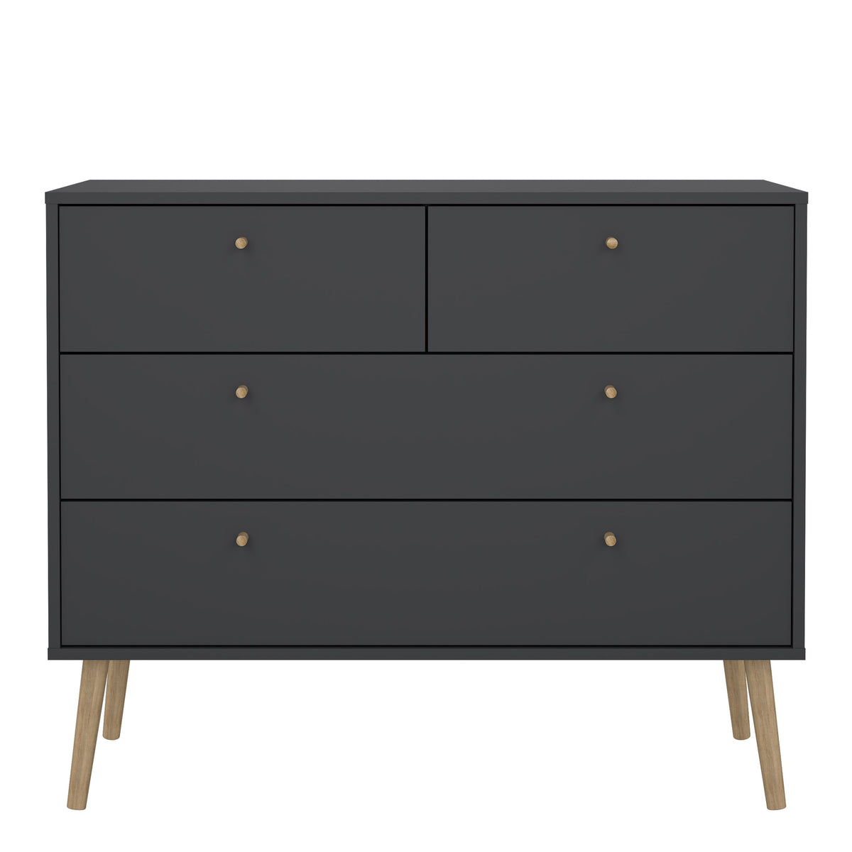 Carlisle Chest 2 + 2 Drawers Dark Grey