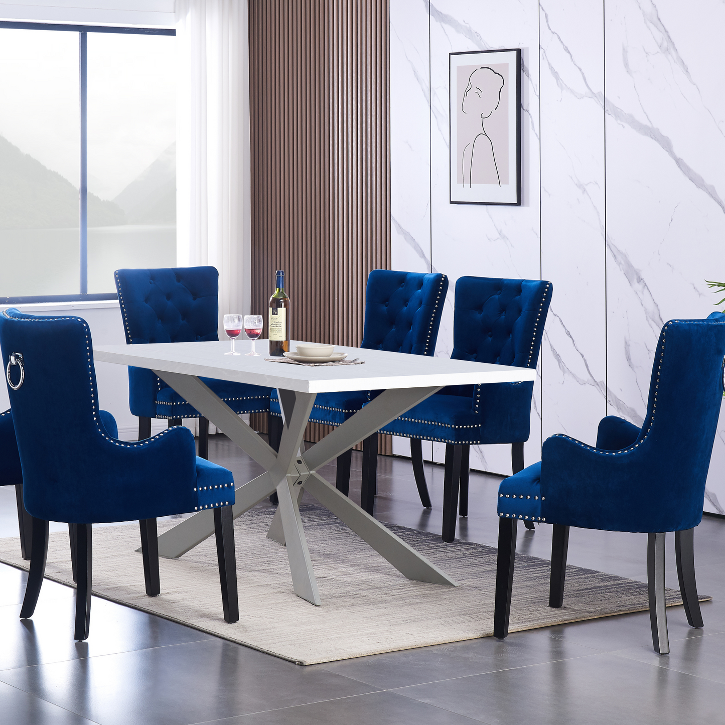 Windsor LUX Velvet Dining Chair (with armrests)
