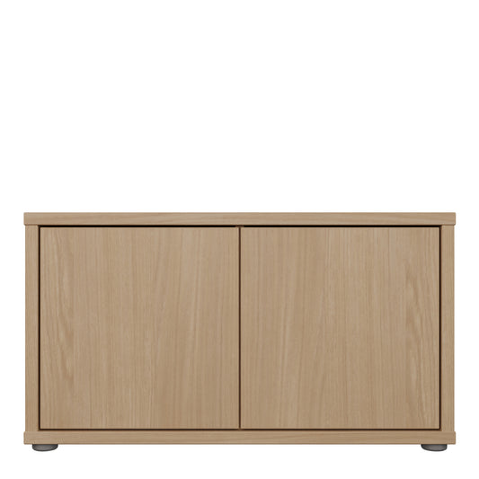 Alyson Bench with 2 Doors Push-to-Open in Elegancia Oak