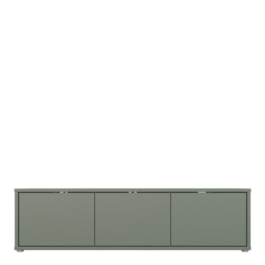 Alyson Wide TV Cabinet with 3 Doors Push-to-Open in Sage Green
