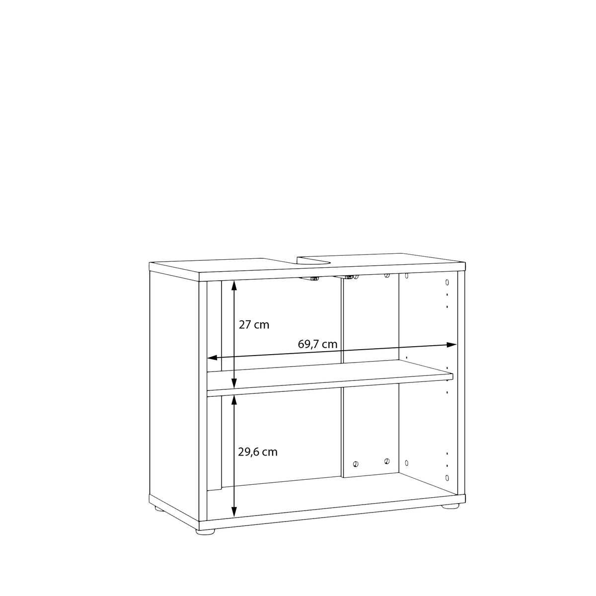 Alyson Under Sink Bathroom Cabinet with 2 Doors Push-to-Open in Taupe