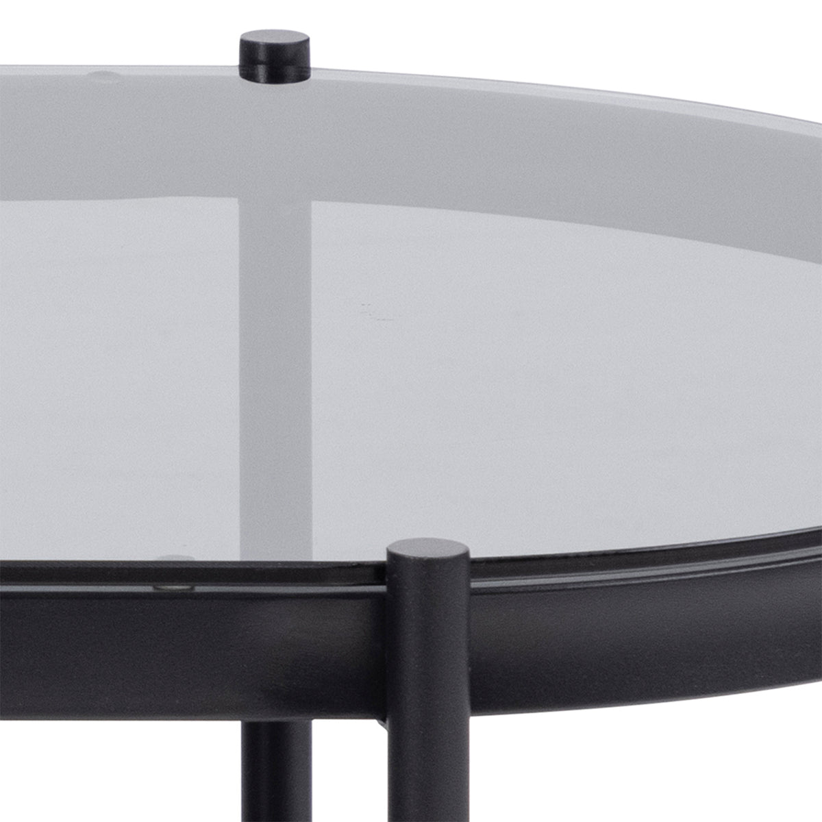 Bordeaux Oval Coffee Table with Smoked Glass Top