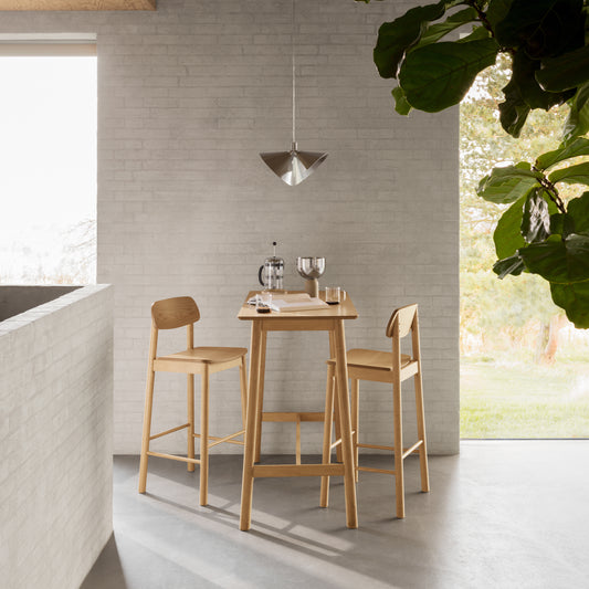 Barley Bar Table in Matt Oak