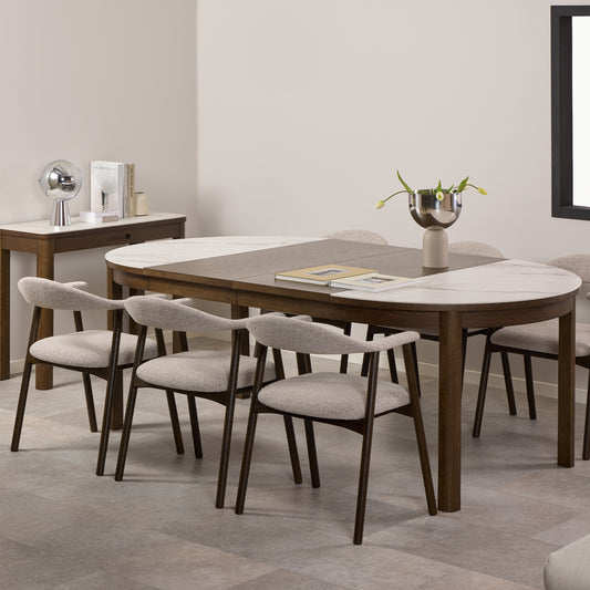 Stella Extension Leaf in Smoked Oak Veneer Set of 2