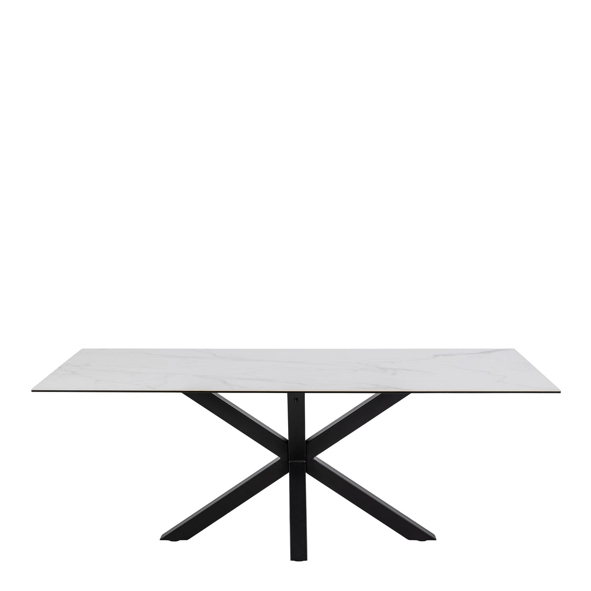 Harlow Dining Table with Ceramic White Top 200cm
