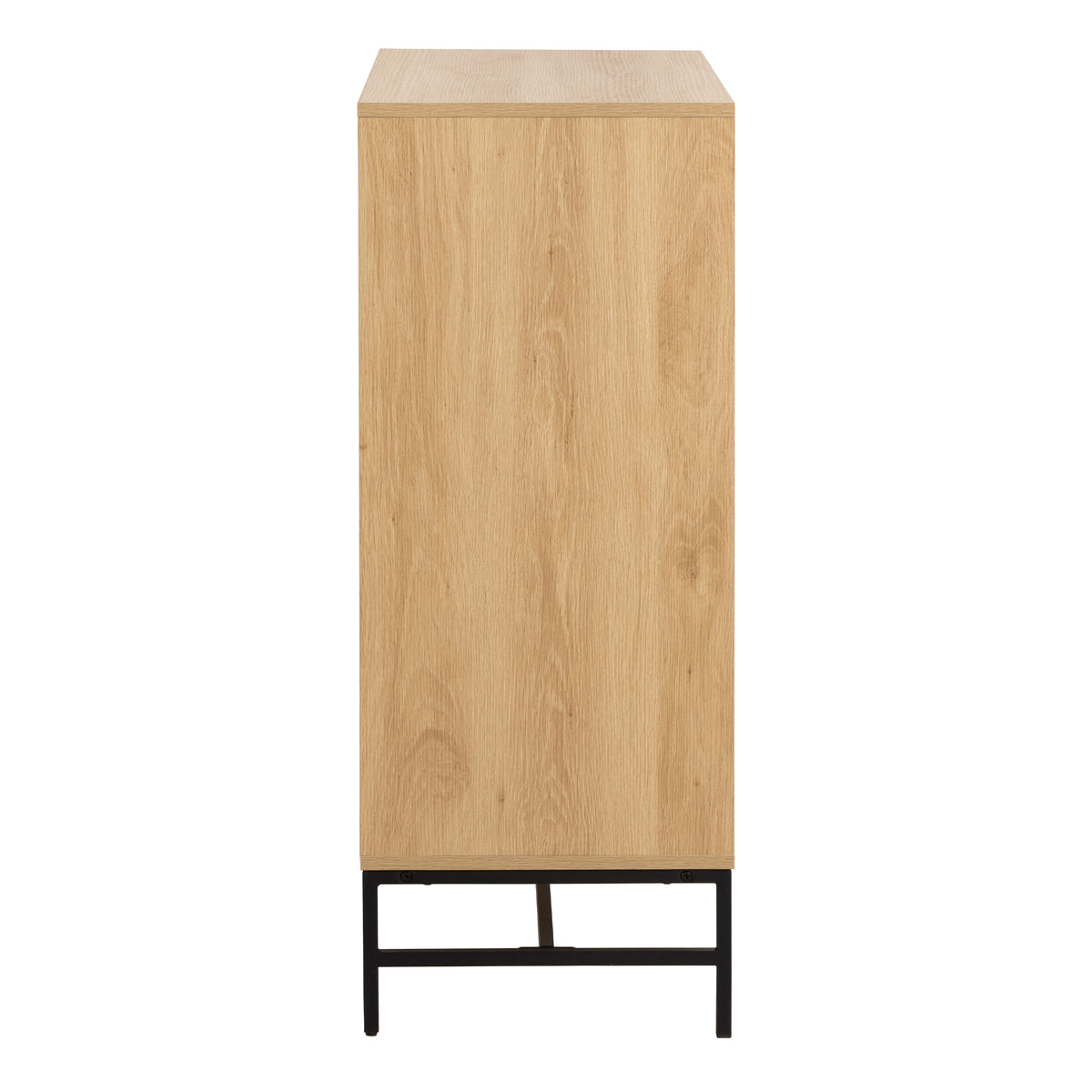 Alberto Chest of 4 Drawers in Oak/Black Legs