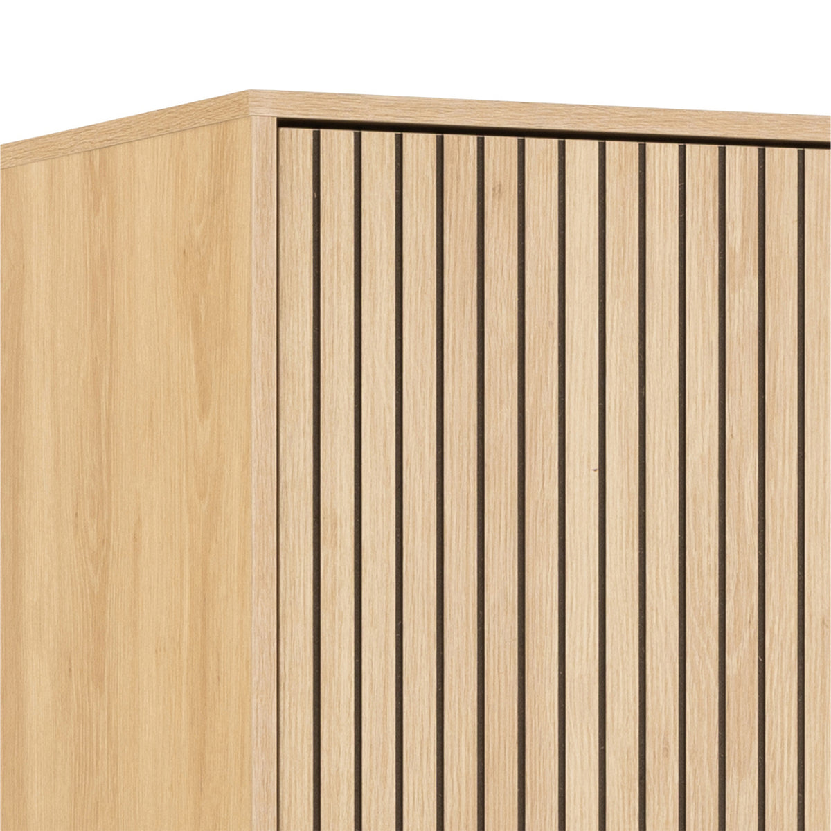 Alberto Wardrobe 4 Doors in Black/Oak