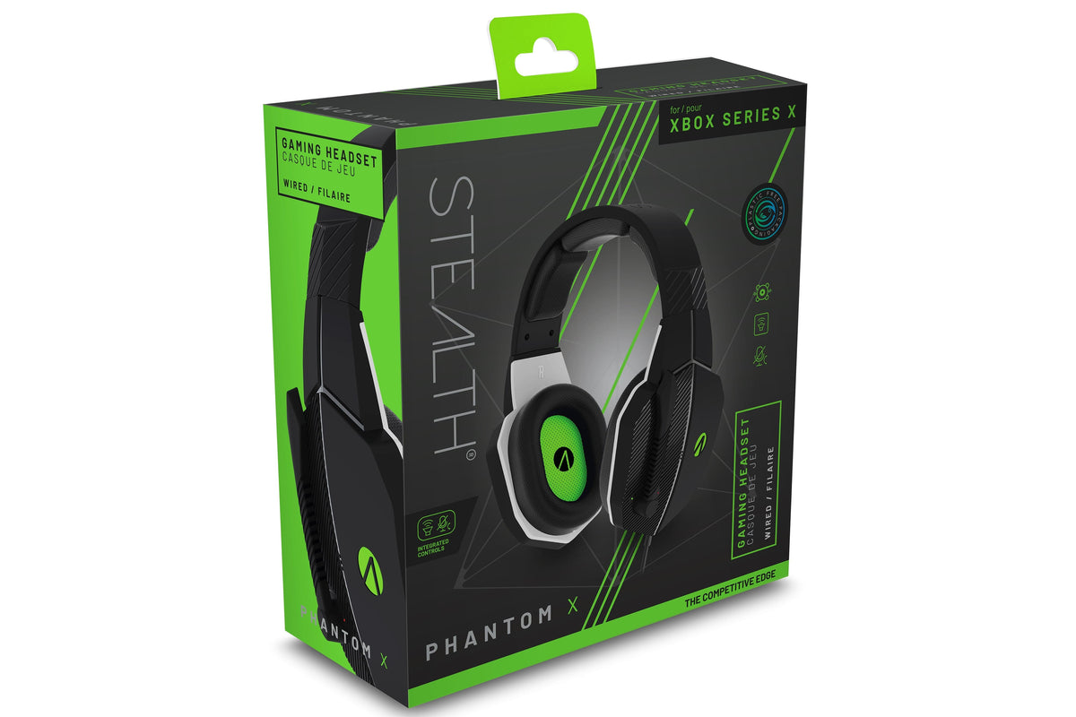 Stealth Phantom X Premium Stereo Gaming Headset - Black and Green