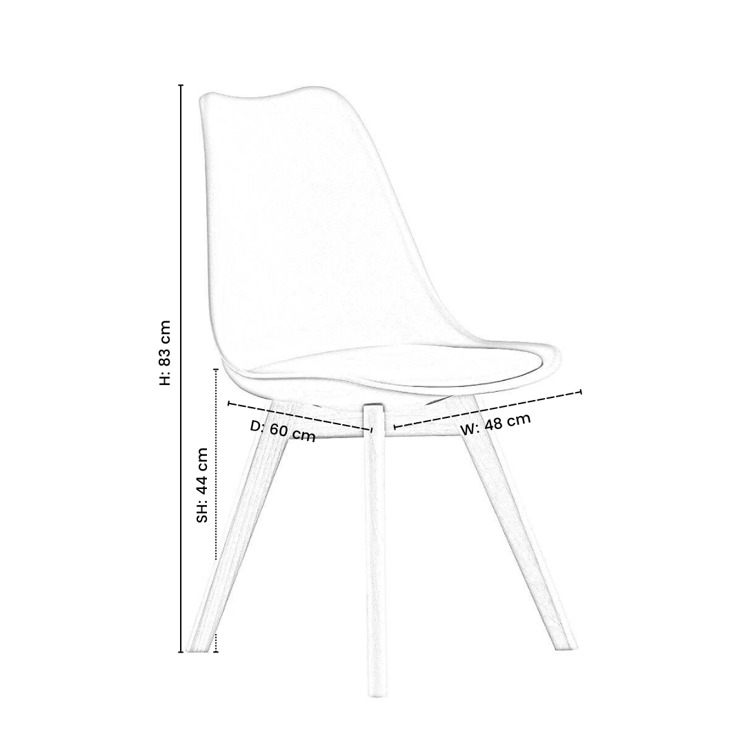 5PCs Dining Set - White Halo Dining Table & Set of 4 Lorenzo Tulip Dining Chairs