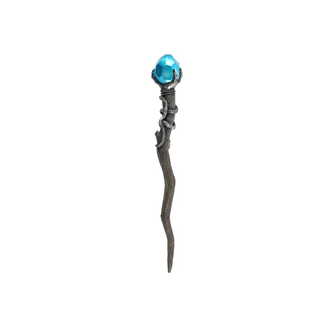Silver Claw Wand with Blue Gem