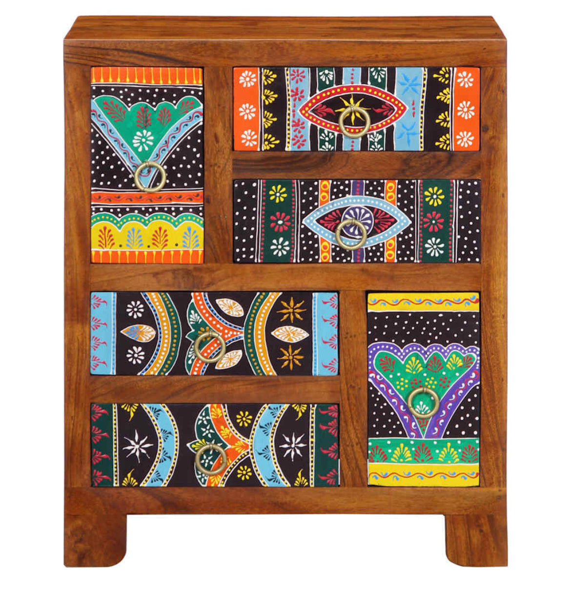 Tenvik Acacia Wood 6 Drawer Chest - 50cm