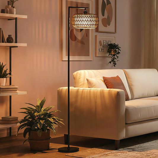 Boho Dimmable Floor Lamp - Black