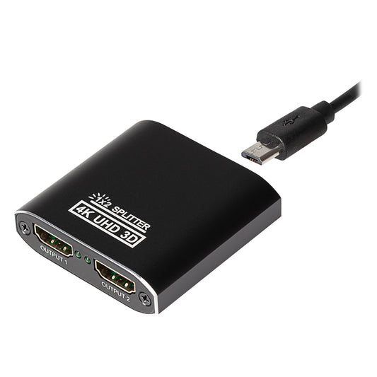 Maplin HDMI Splitter 1 Port In 2 Ports Out 4K Ultra HD @30Hz 10.2Gbps