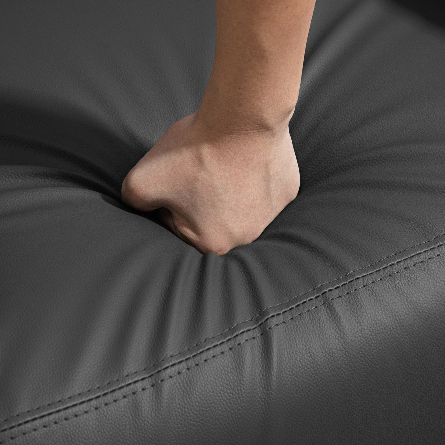 Massage Recliner Armchair with 150° Recline, Faux Leather, Side Pocket, Black