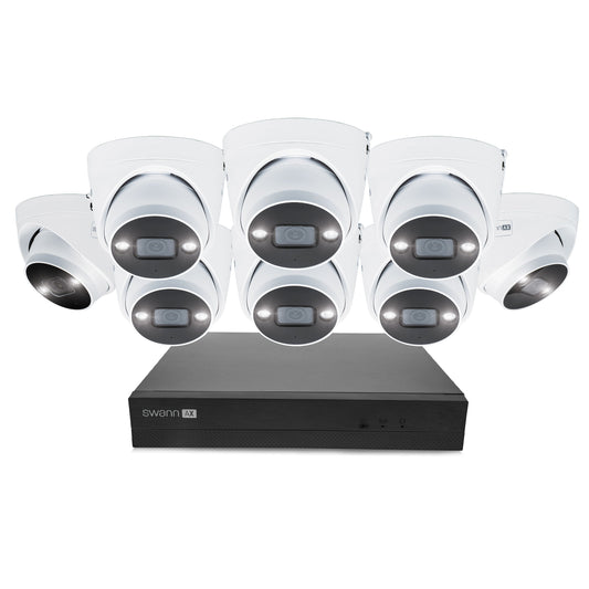 Swann AdvancedX 4K 2TB 16-Channel Wired PoE NVR CCTV with 8 Dome Camera Kit