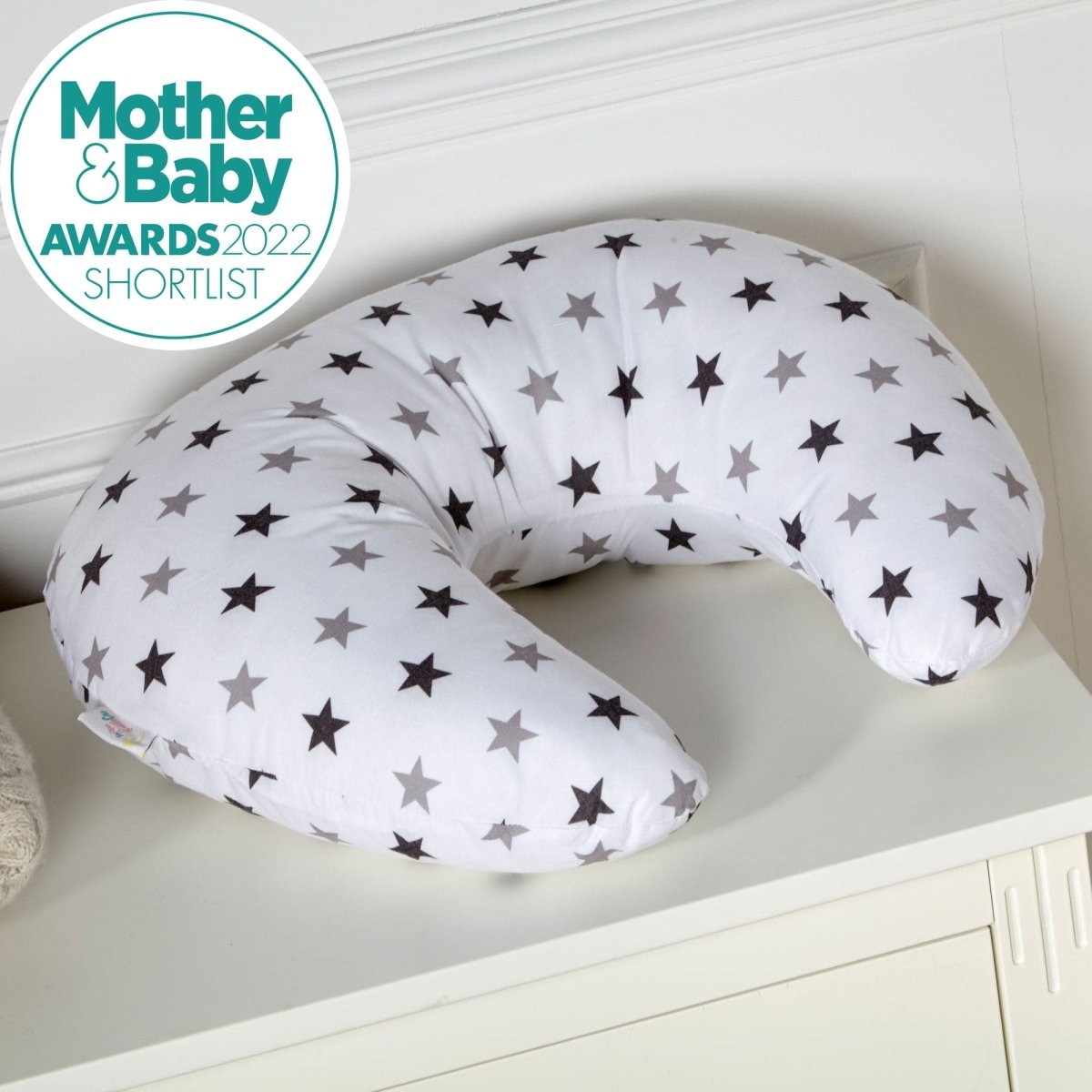 Breast Feeding Nursing Pillow - Silver Twinkle (COVER ONLY)