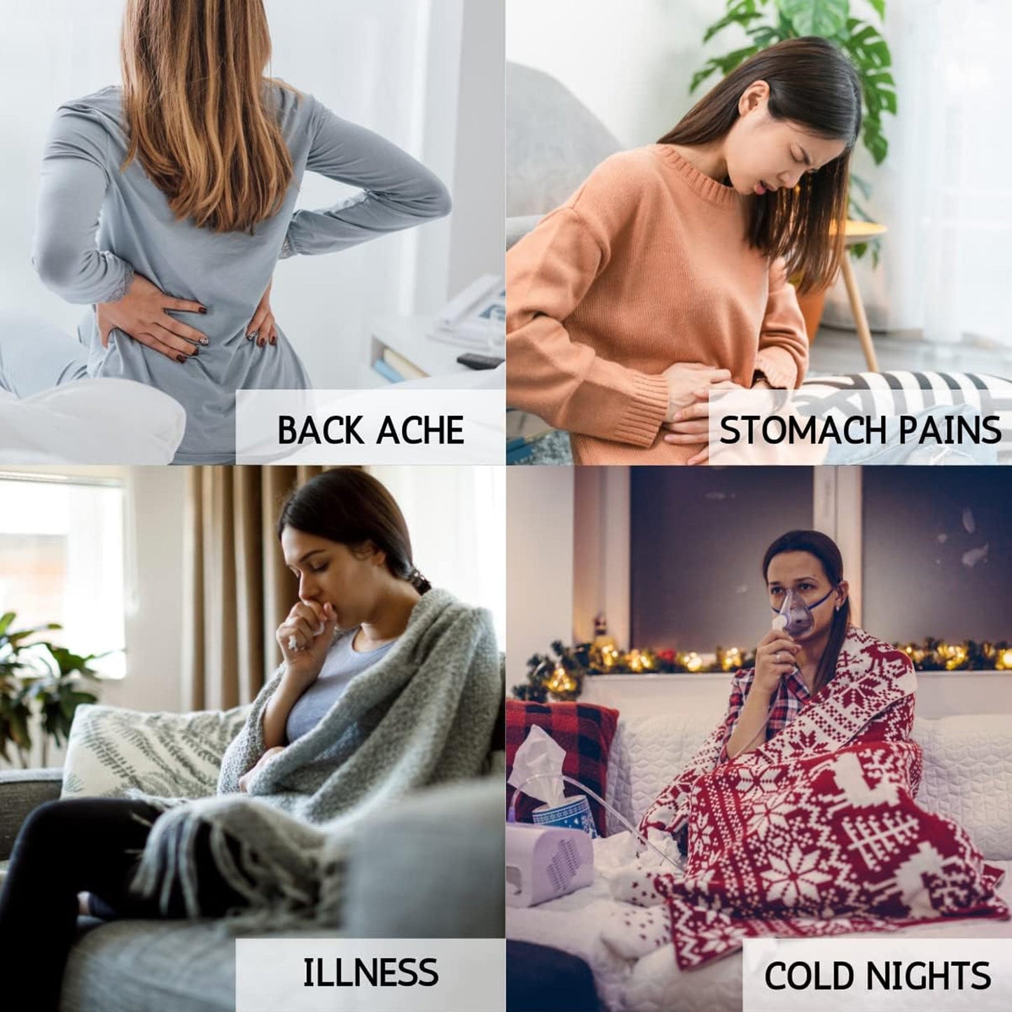 Christmas Hot Water Bottle with Festive Penguin Cover 1L Natural Rubber UK Safe Tested Winter Ideal Gift for Adults Kids by OLIVIA ROCCO