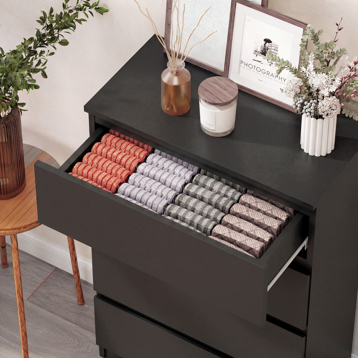 Chest of Drawers, 5-Drawer Storage Cabinets, Modern Dresser, Storage Drawer Unit for Bedroom