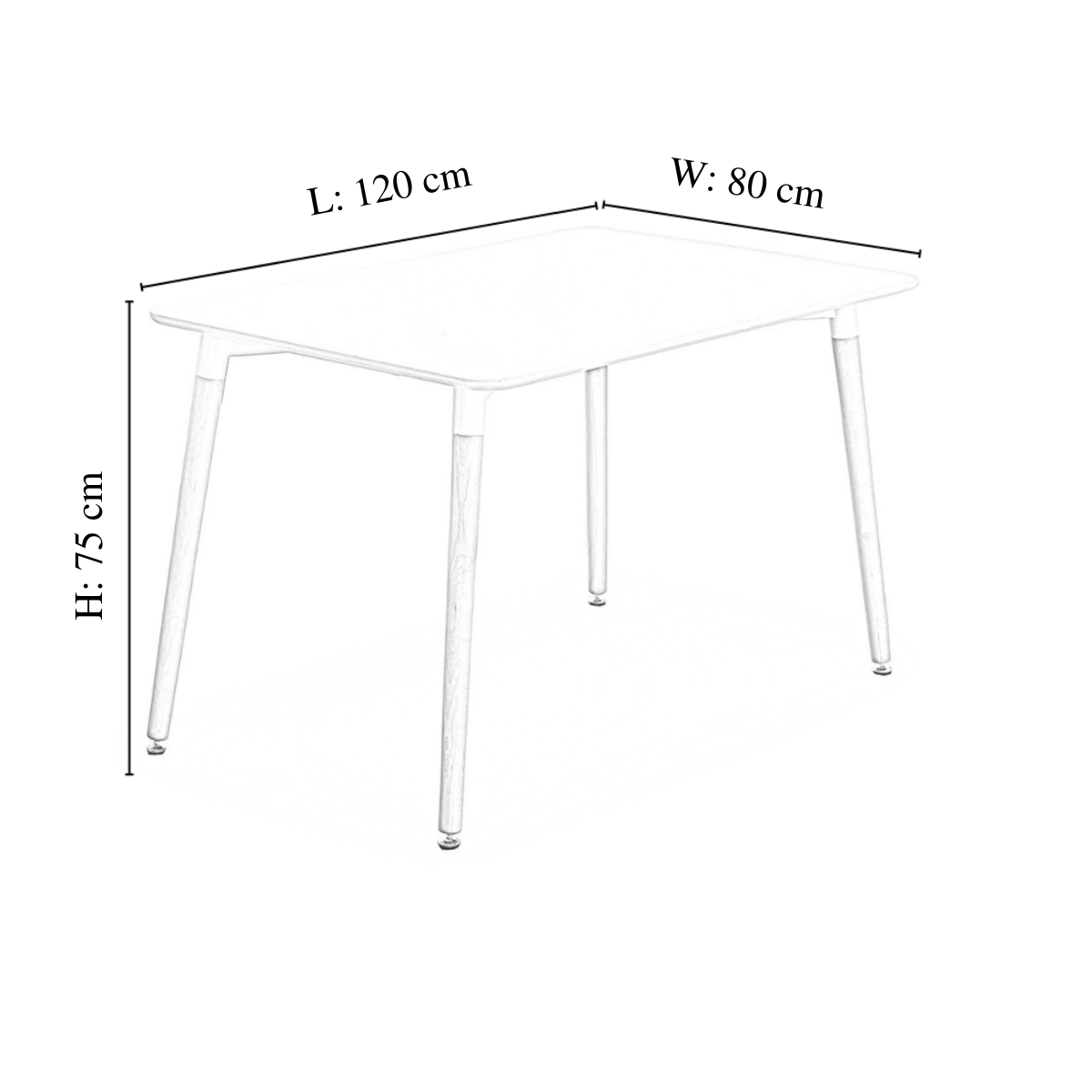 5PCs Dining Set - White Halo Dining Table & Set of 4 Lorenzo Tulip Dining Chairs