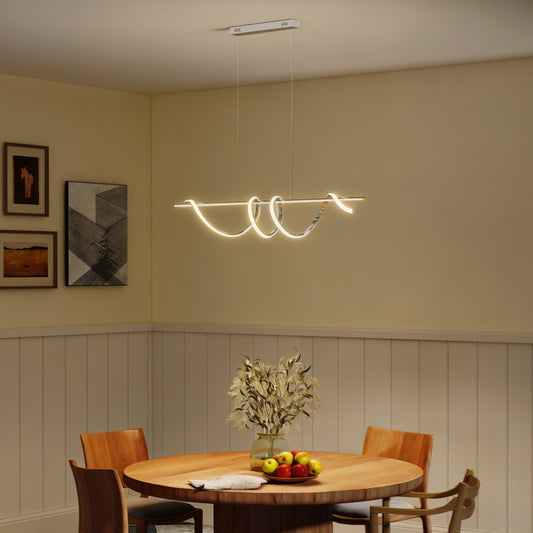 Pendant Light with 3 Colour Temperatures - Silver Tone