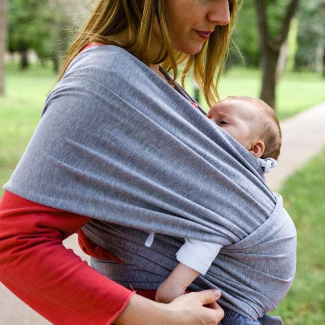 Organic Baby Wrap Carrier - Grey Melange